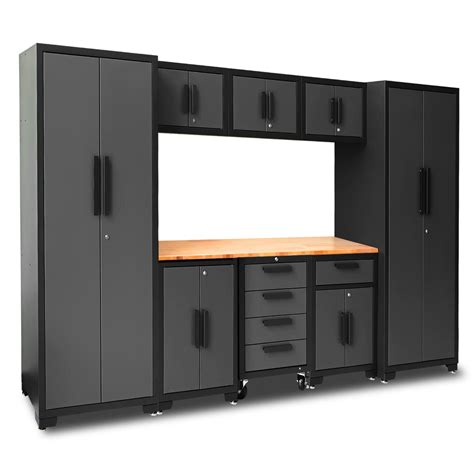 9 pcs big steel storage cabinet set|9 piece garage cabinet set.